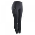 thumbnail image 1 of High Elastic Leggings Pant Women Solid Stretch Compression Sportswear Casual Yoga Running Leggings Pants With Pocket Women's High Waist Yoga Pants with Pockets Tummy Control Workout, 1 of 3