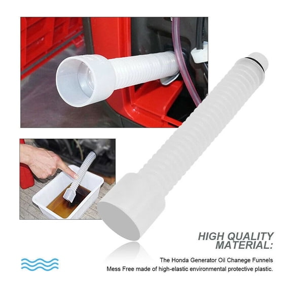 High Elastic Plastic Oil Change Funnel Tube for Honda EU1000i EU2000i EU3000i, Flexible Transparent, 1 Tube
