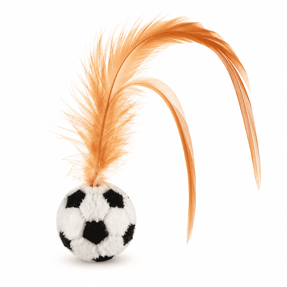 High Elastic Rubber Cat Toy Ball with Feathers, Interactive Bouncing Kitty Teaser for Boredom Relief & Solo Play, Multi-Style Chasing Balls for Dogs & Cats