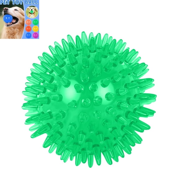 High Elastic Spiky Squeaky Dog Toy Ball Pet Teeth Cleaning Play Ball Interactive Play Toy for Small Medium Dogs