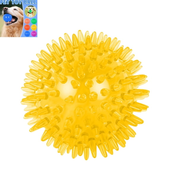 High Elastic Spiky Squeaky Dog Toy Ball Pet Teeth Cleaning Play Ball Interactive Play Toy for Small Medium Dogs