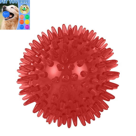 High Elastic Spiky Squeaky Dog Toy Ball Pet Teeth Cleaning Play Ball Interactive Play Toy for Small Medium Dogs