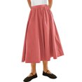 thumbnail image 1 of High Elastic Waist Women Solid Color Long Swing Skirt with Pocket, 1 of 6