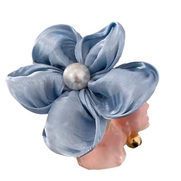 High Elasticity Floral Hairband With Pearls Large Flower Hair Rope Suitable For Women Of Different Ages Seeking Styles