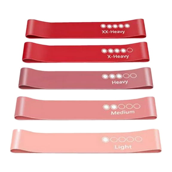 Fitness & Yoga High Elasticity Latex Resistance Band for Strength Training and Leg Shaping Unisex Sports Tension Band for Home Gym and Outdoor Workouts 5PCS