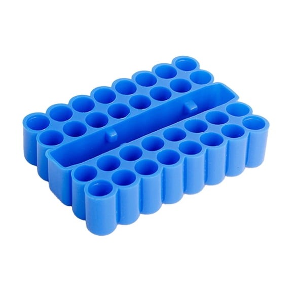 High Elasticity Rubber Drill Bit Holder Tray, 32 Holes agonal Shank Storage Box for Screwdriver Accessories Organization