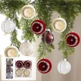 thumbnail image 1 of High-End Champagne Colored Large Christmas Bauble, Painted Ball Ornament with Gold and Pearl Accents, Elegant Holiday Tree Decoration Pendant, Festive Home & Party Decor, 1 of 9