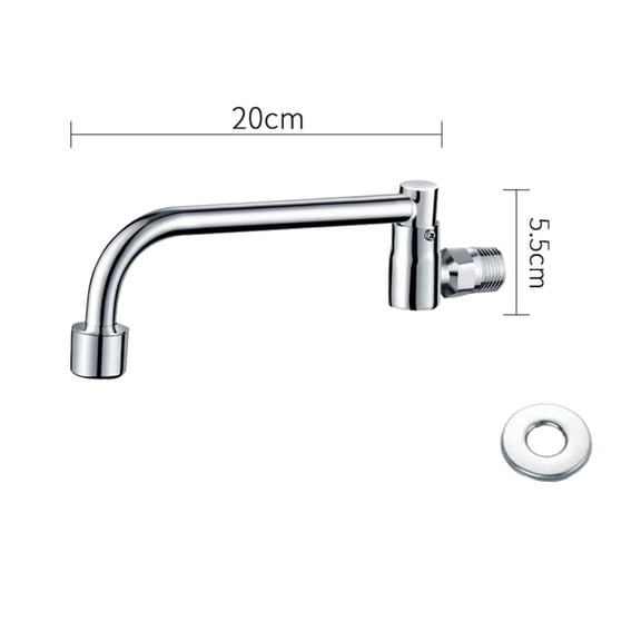 High-End Decor Wall Mounted Tap Convenient Swing Faucet Design Commercial Faucet Single Cold Faucet Swivel Spout Design