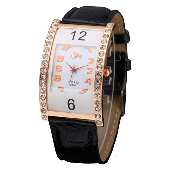 High End Fashion Style Design Curve Rectangle Crystal Woman Watch-155