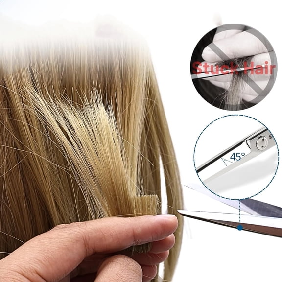 High-End Hair Scissors Professional with CNC Tech, 440C Steel Extremely Sharp Barber Scissors Convex Blades, Haircut Hair Shears for Women Men, Salon & Home Hairdressing