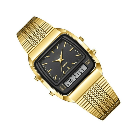 High End Men Analogue Watch with Precise Movement Water Resistant Double Display for Casual Wear and Valentines Gifting