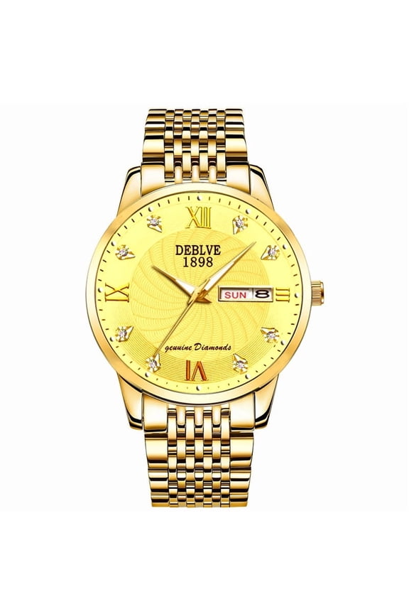 High-End Men's Business Watch - Fashionable, Automatic Movement with Calendar, Luminous & Water-Resistant