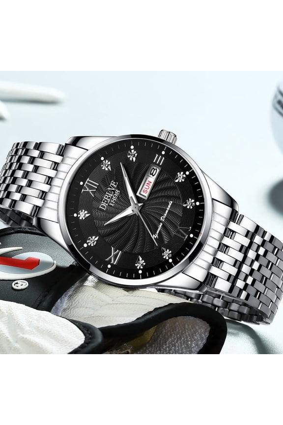 High-End Men's Business Watch - Fashionable, Automatic Movement with Calendar, Luminous & Water-Resistant