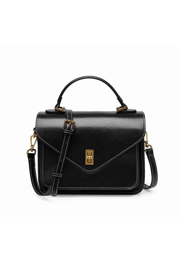 High-End Minimalist Female Satchel - Real Leather Single-Shoulder and Messenger Bags