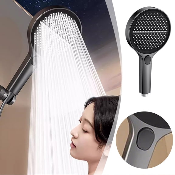 High End Pressurized 150mm/Large Panel Shower Head High Pressure Filtered Handheld Shower Head With Silicone Nozzles 4 Spray Modes Air &24074