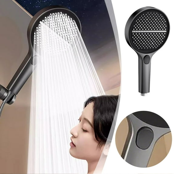 High End Pressurized Large Panel Shower Head with High Pressure Filtered Handheld Design and 4 Spray Modes for Bathing Experience