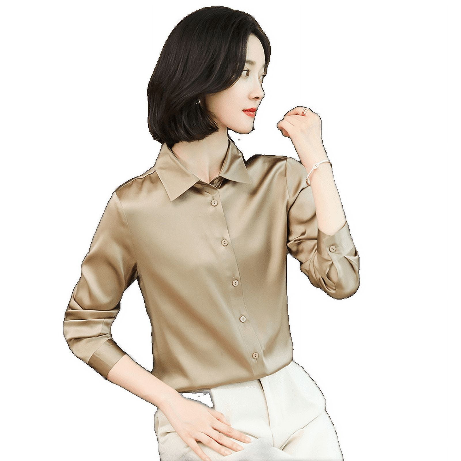 High -End Real Silk Shirt Women Design, Commuting Temperament, Pure ...