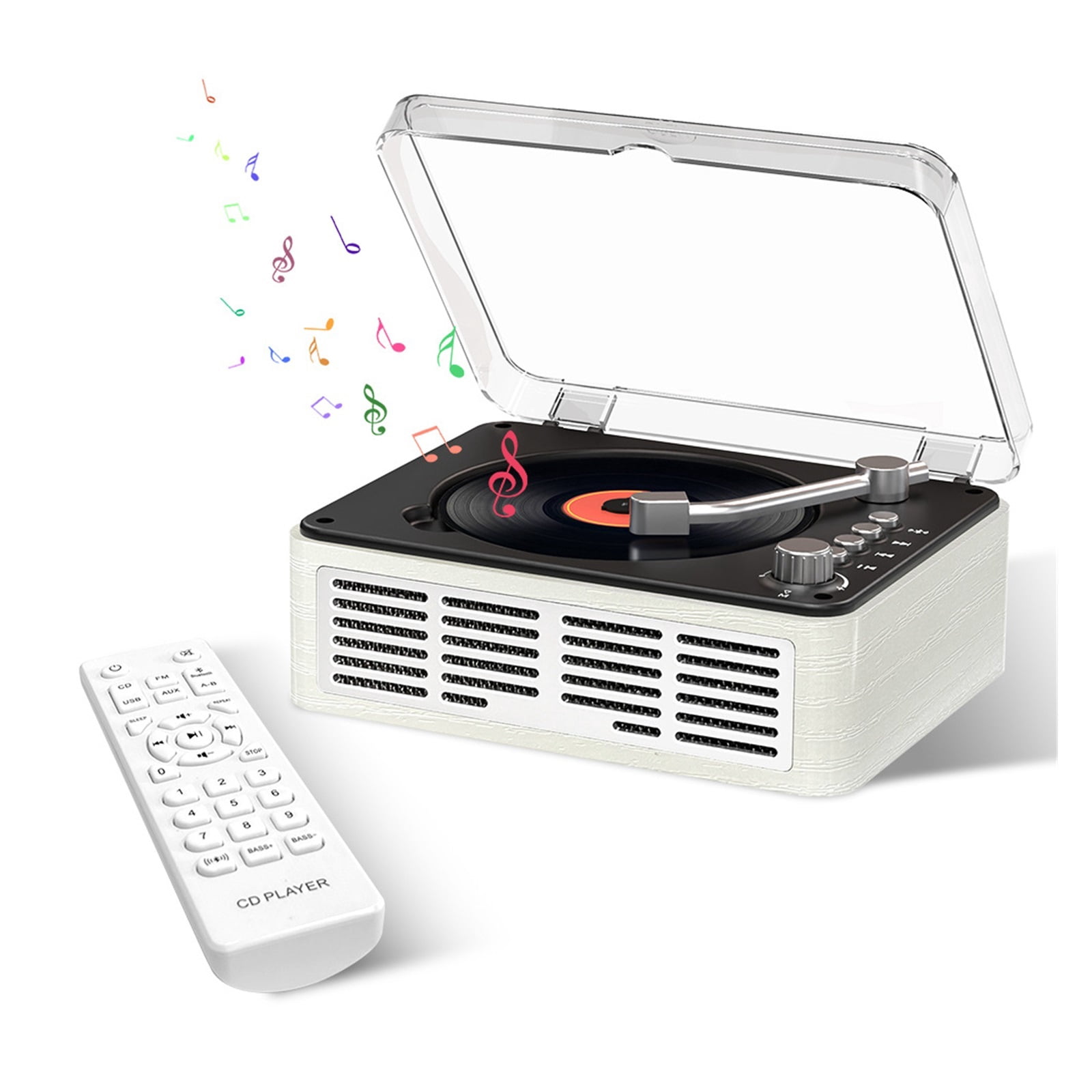 High-End Retro Bluetooth CD Player Disc Music Player Stylish Audio System for Home Use ,Multi-Functional