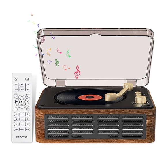 High-End Retro Bluetooth CD Player Disc Music Player Stylish Audio System for Home Use ,Multi-Functional