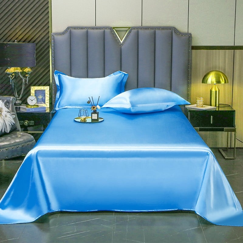 High End Satin Sheets, Soft And Comfortable Solid Color Sheets