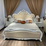High End Villa Double Bed Waterproof Luxury Shelves Headboard King Size Bed Frame Platform Sleeping Cama De Casal Furniture