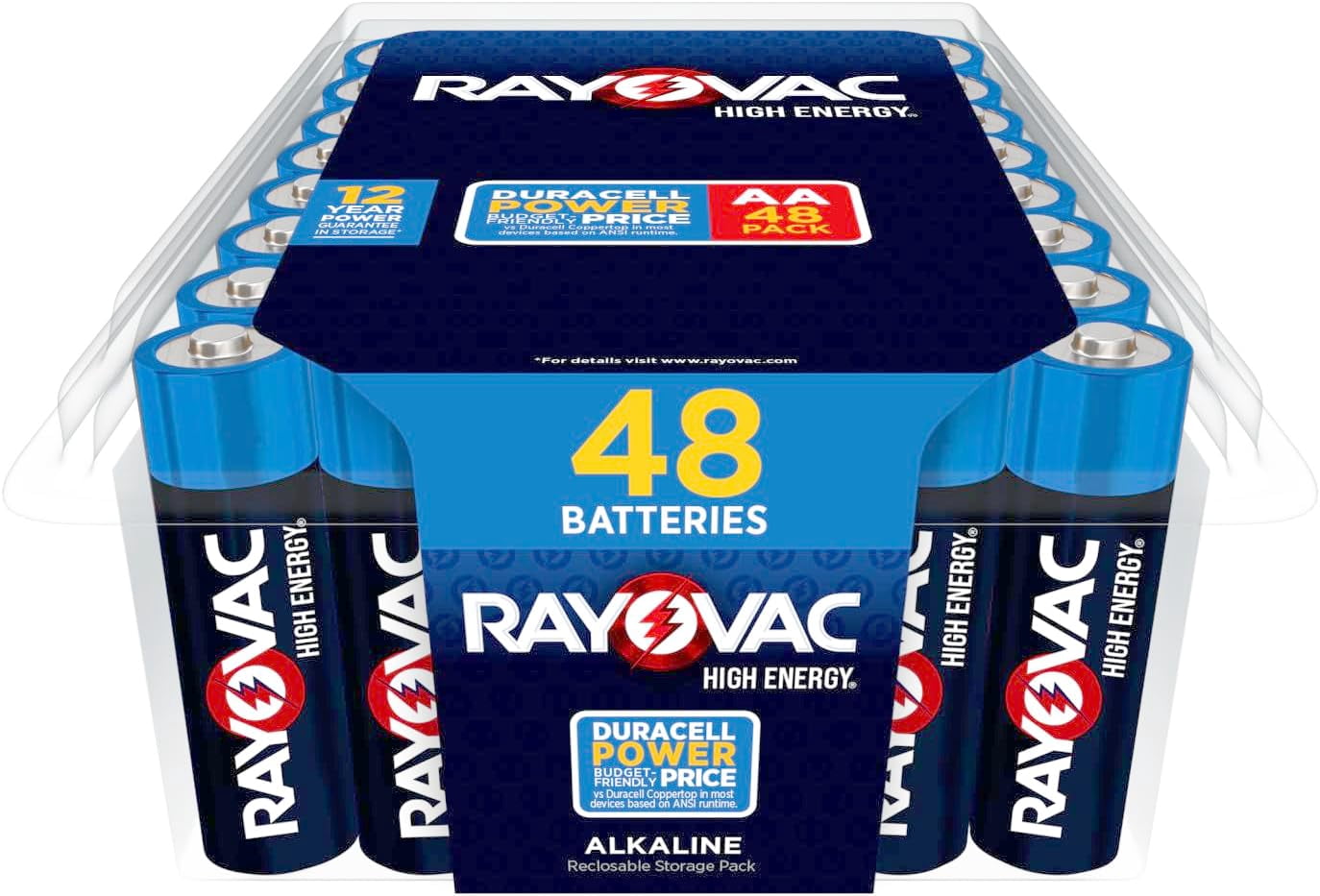 High Energy AA Batteries (48 Pack), Alkaline Double AA