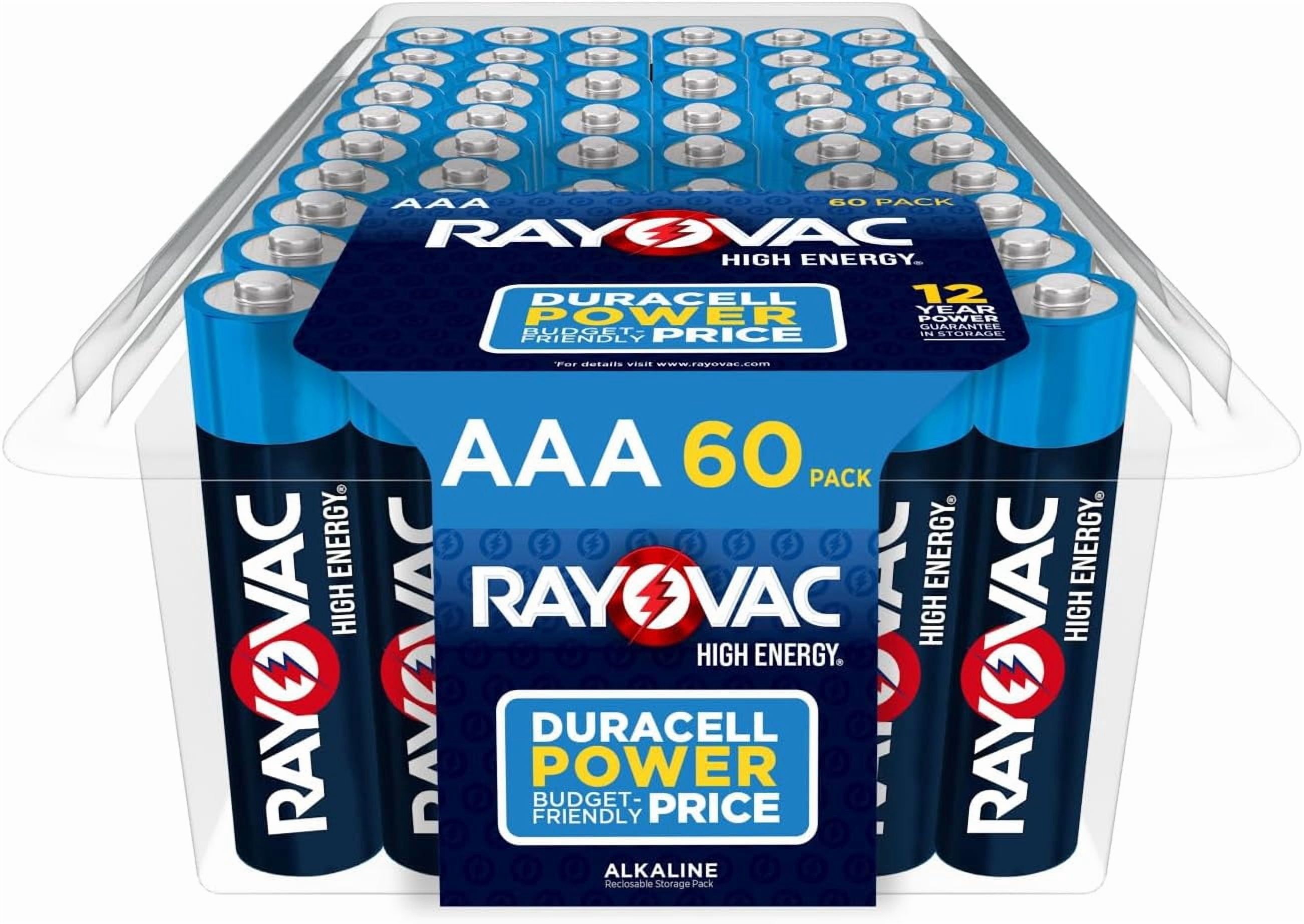 High Energy AAA Batteries (60 Pack), Alkaline Triple A