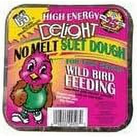 C & S Products High Energy Delight No-Melt Suet Dough, Peanut, Wild Bird Food, 11-oz