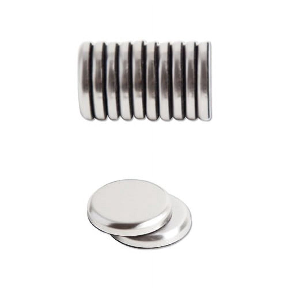 High Energy Magnets Circle, Silver, 1.25" Dia, 12/Pack