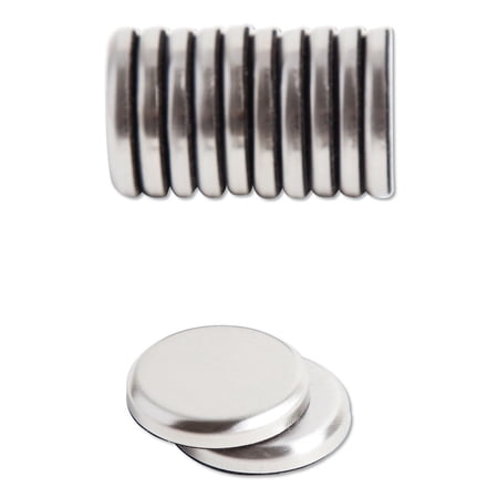 High Energy Magnets Circle, Silver, 1.25" Dia, 12/Pack
