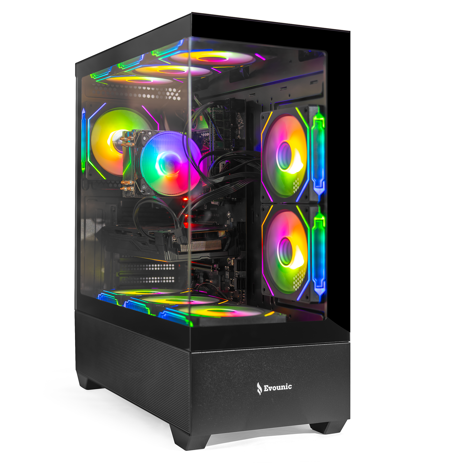 High FPS Gaming PC – Intel i9-10980X, GeForce RTX 4060 8GB GDDR6, 32GB DDR4,1TB SSD, WiFi 6 & BT 5.4, 9X ARGB Fans, Win11, RGB Keyboard & Mouse