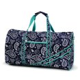 thumbnail image 1 of High Fashion 21 in Print Duffle Navy White Paisley - No Embroidery, 1 of 5