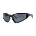 thumbnail image 1 of High Fashion Cropped Top 90s Sports Style Wrap Around Plastic Sunglasses Carbon Fiber Print, 1 of 4