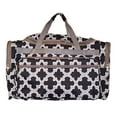 thumbnail image 1 of High Fashion Print Gym Dance Cheer Travel Duffel Bag 22" (BLANK-Black Quatrefoil), 1 of 7