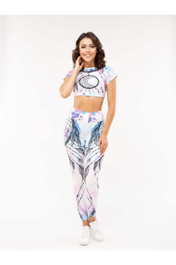 Women’s Printed Moisture-Wicking Legging, Comfortable Activewear Stretch Pants