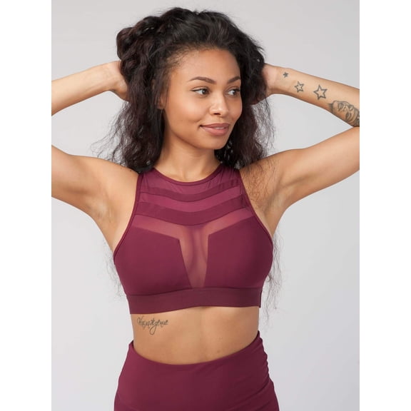 Women’s Knotted Back Sports Bra, Moisture Wicking Comfortable Activewear