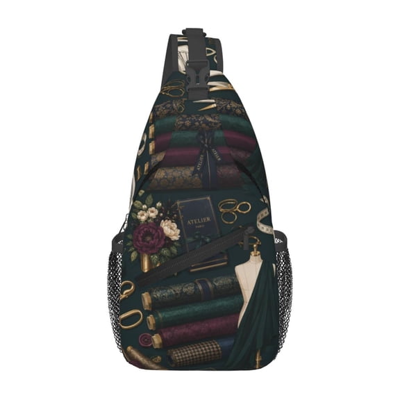 High-Fashion Tailoring Studio Aesthetic Sling Backpack Shoulder Chest Crossbody Bag Causal Travel Hiking Daypack