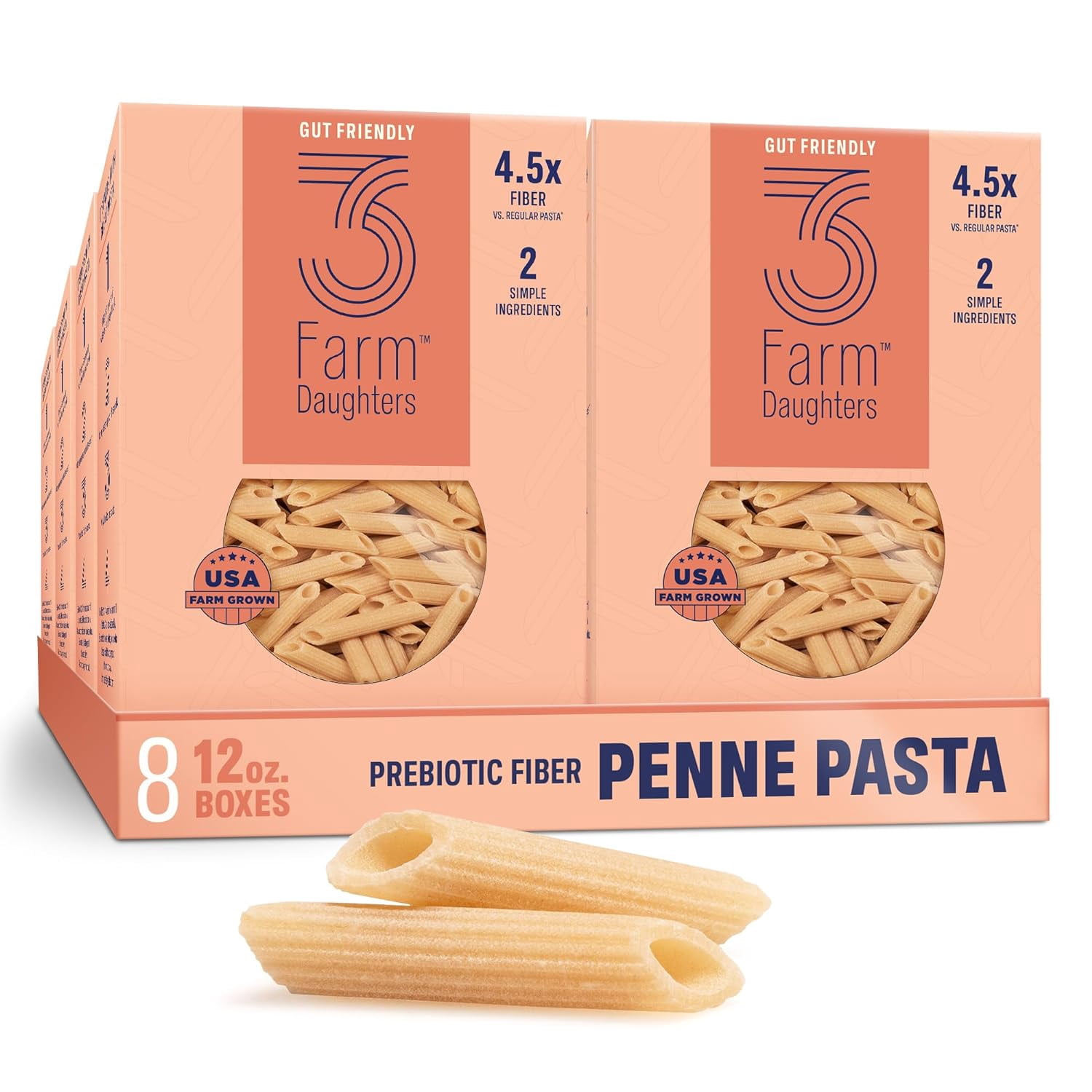 High Fiber Pasa Penne Pack, Low GI, Non GMO Penne Pasa Noodles, Low Ne