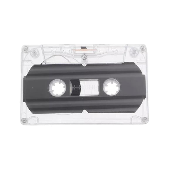 30-Minute Recording Cassette Tape with High-Fidelity Sound Quality and Transparent Shell for Standard Recorders