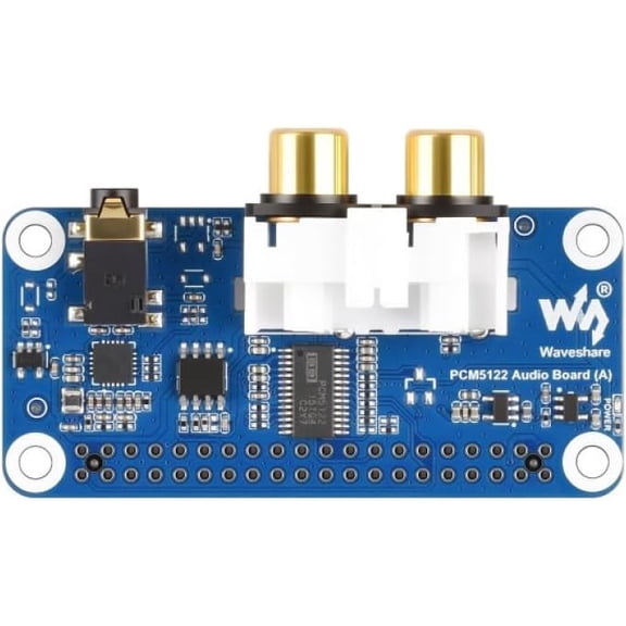 High Fidelity I2S DAC Audio Board for DIY Electronics and IoT Projects, Compatible with 40-Pin GPIO, 384kHz 32-bit Hi-Res Audio SKU-32223