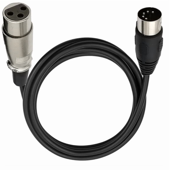 High Fidelity MIDI to XLR Adapter Audio Cable DIN 5Pin to XLR Male Female Audio Cable for Professional Sound Equipment