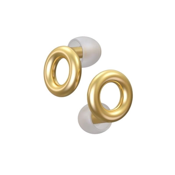 High-Fidelity Reusable Ear Plugs for Concerts, Travel and Daily Use, Gold, 1 Pair