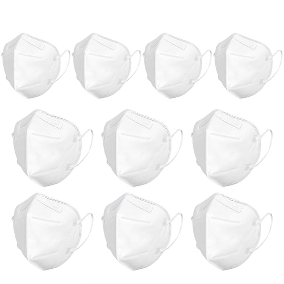 High Filtration 3D Face Masks 10 Pack, Disposable 5-Layer Stereoscopic Masks with Soft Ear Loops, Breathable Protective Masks for Adults, Daily & Outdoor Use White