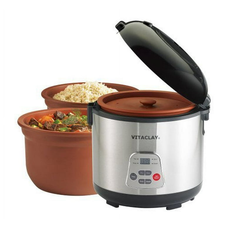 High-Fired VitaClay 2-in-1 Rice N Slow Cooker in Clay Pot 