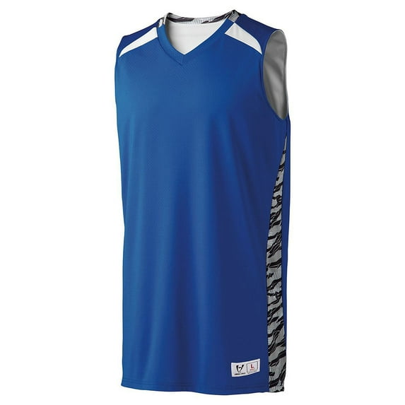 High Five 2XL Adult Printed Campus Reversible Jersey ROYAL/FRAGMENT PRINT/WHITE 332420