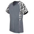 thumbnail image 1 of High Five 2XL Ladies Printed Evolution Short Sleeve Graphite/Fragment Print/White 372332, 1 of 1