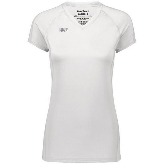 High Five 342223.005.L Girls Truhit Short Sleeve Jersey, White - Large