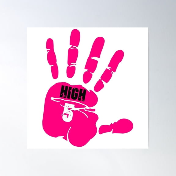 High Five (Hand Palm) Poster Wall Art, Modern Wall Decor For Living Room Bedroom, 30x30 UNFRAMED
