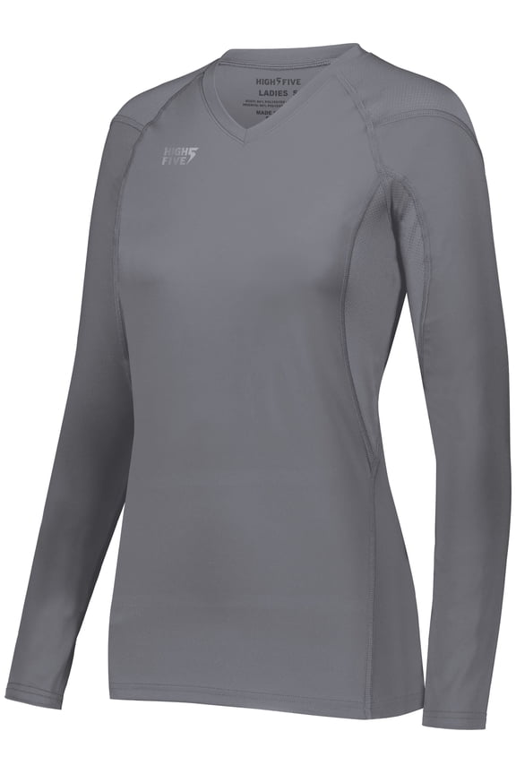 High Five L Girls TruHit Long Sleeve Jersey Graphite 342213
