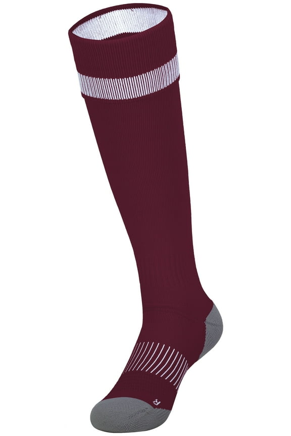 High Five L Impact+ Soccer Socks Maroon/White/Graphite 329120